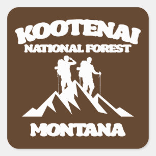 Kootenai National Forest, Montana Vierkante Sticker