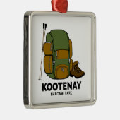 Kootenay National Park Backpack Metalen Ornament (Rechts)