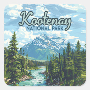 Kootenay National Park Canada British Columbia Vierkante Sticker