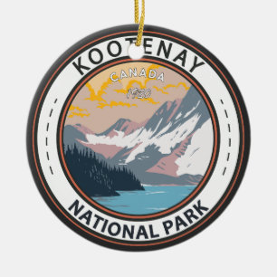 Kootenay National Park Canada Travel Art Badge Keramisch Ornament