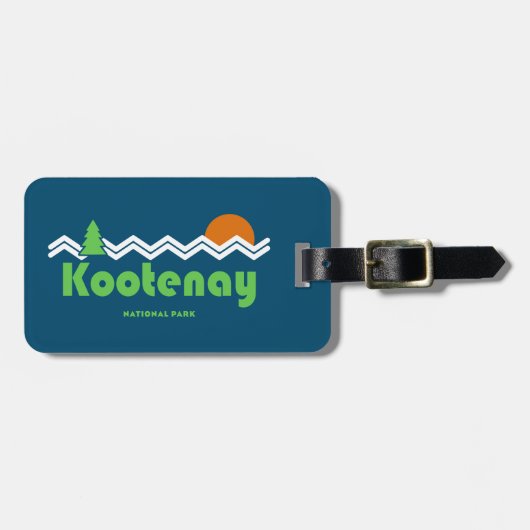 Kootenay National Park Retro Bagagelabel (Voorkant horizontaal)
