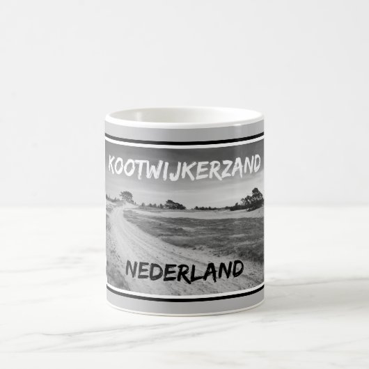 Kootwijkerzand, Nederland, zwart-wit Koffiemok (Center)