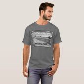 Kootwijkerzand, Nederland, zwart-wit T-shirt (Voorkant volledig)