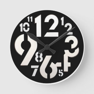Kop Abstracte Typografie Sjabloon Stijl Ronde Klok