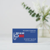 Kop dicht en duik visitekaartje (Staand voorkant)