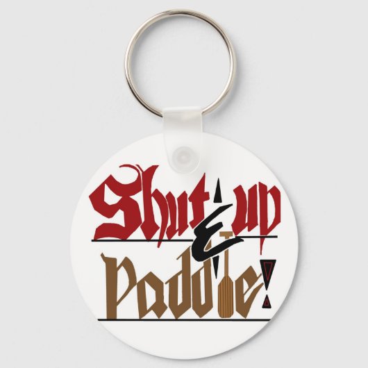 Kop dicht en peddel sleutelhanger (Voorkant)