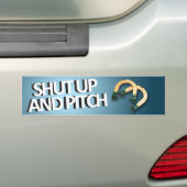 Kop dicht en pitch bumpersticker (Op auto)
