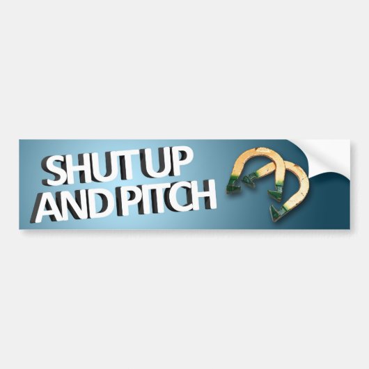 Kop dicht en pitch bumpersticker (Voorkant)