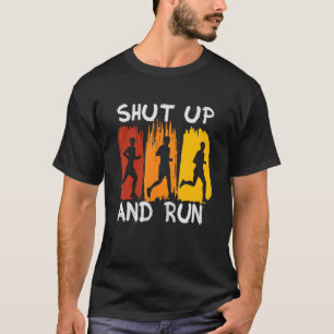Kop dicht en runnen marathonloper T-shirt