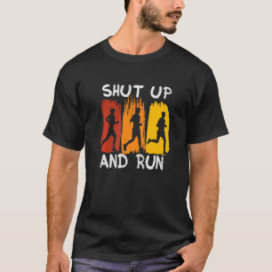 Kop dicht en runnen marathonloper T-shirt