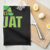 Kop dicht en squat Kawaii Anime Powerlifter Cartoo Theedoek (Quarter Fold)