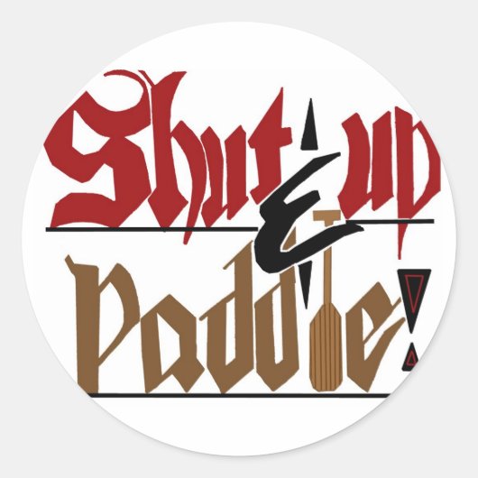 Kop dicht & peddel sticker (Voorkant)