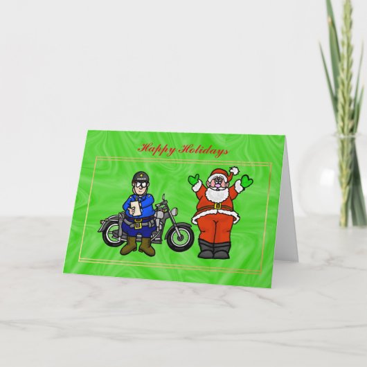Kop- en kerstkaart voor motorfietsen kaart (Voorkant)