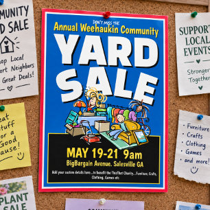 Kop Garage Sale Opruiming Advertentie Flyer