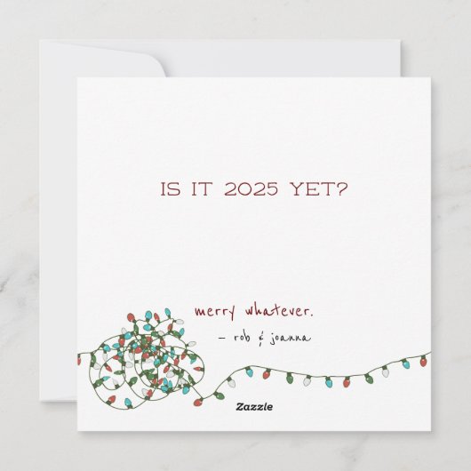 Kop; grappig getangled Kat in kerstlampjes Gold Feestdagenkaart (Achterkant)