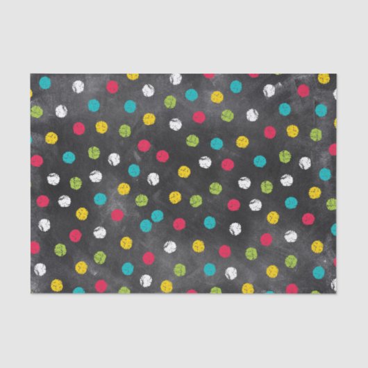 Kop het omhoog! Rainboogpooldots - Chalkboardafdru Tissuepapier (Voorkant)