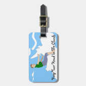 Kop in de wolken - Bagagelabel (Voorkant verticaal)