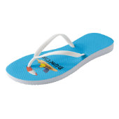 Kop in ruste en kleurrijk design teenslippers (Schuin)