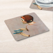 Kop Java Vierkante Kartonnen Onderzetter (Schuin)