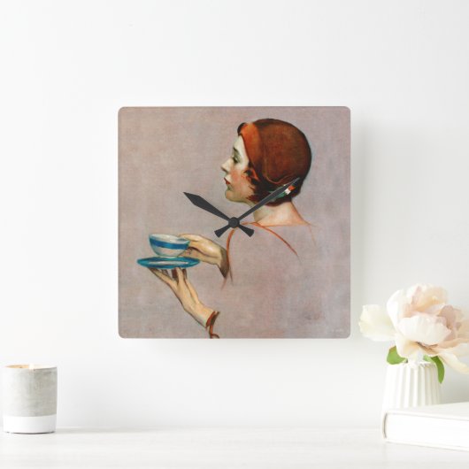 Kop Java Vierkante Klok (Huis)