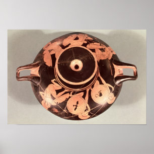 Kop met rode cijfers poster