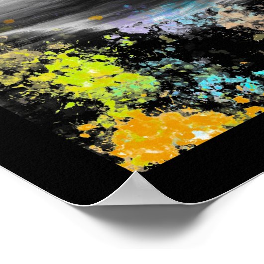 Kop met verfsplatten poster (Hoek)