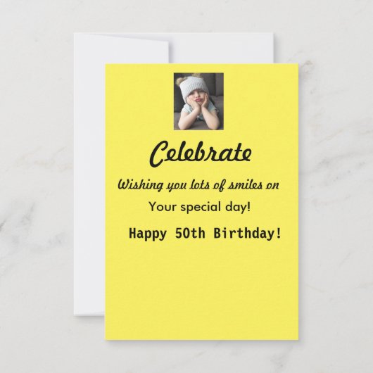 Kop omhoog! 50e verjaardag Funny Grumpy Girl (Achterkant)