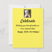 Kop omhoog! 65th Birthday Funny 65 Grumpy Cute Gir (Achterkant)