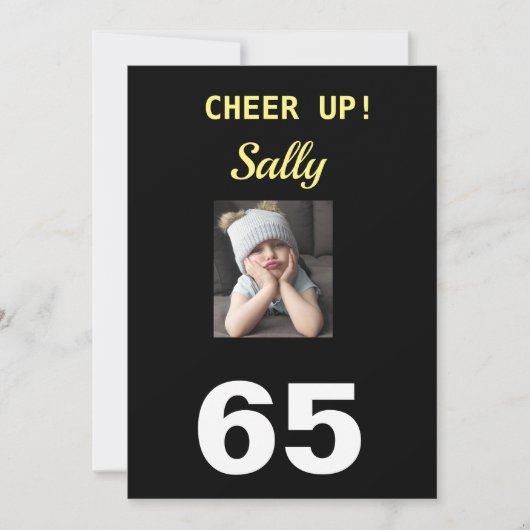 Kop omhoog! 65th Happy Birthday Funny Grumpy Girl (Voorkant)