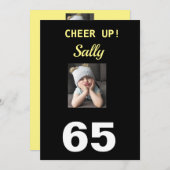 Kop omhoog! 65th Happy Birthday Funny Grumpy Girl (Voorkant / Achterkant)