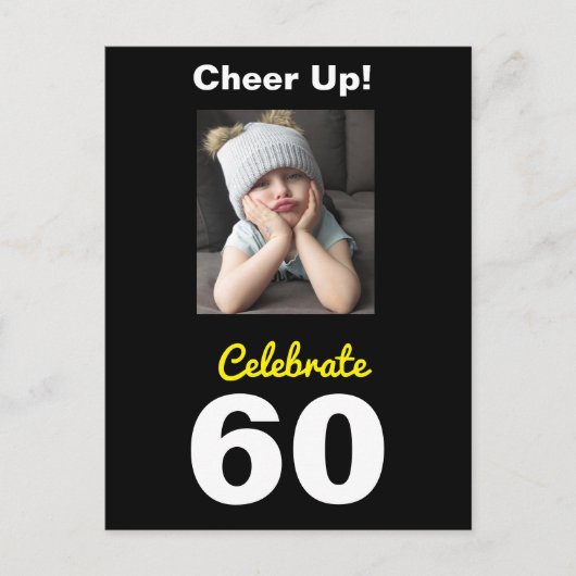 Kop omhoog! Celebrate 60 Birthday Funny Briefkaart (Voorkant)