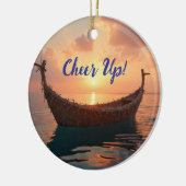 Kop op! Keramische ornament (Links)