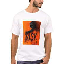 Kop "RISICO" Grafisch met Touw — Motiverende T-Shi