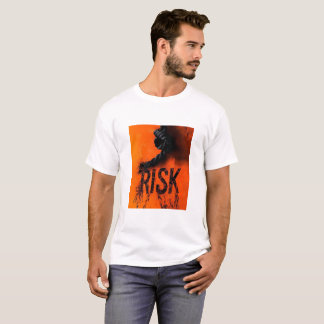Kop "RISICO" Grafisch met Touw — Motiverende T-Shi T-shirt