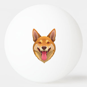 Kop van Australische wilde hond dingo Pingpongballen