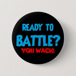 KOP VAN DE VLOER! JE WACKT! RONDE BUTTON 5,7 CM