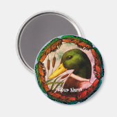 Kop van de Wilde Eend Magneet (Voorkant / Achterkant)