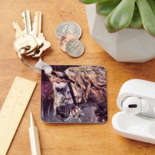 Kop van een paard door Giovanni Boldini, Vintage K Sleutelhanger