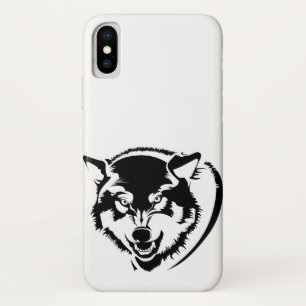 Kop van een Wolf iPhone X Hoesje
