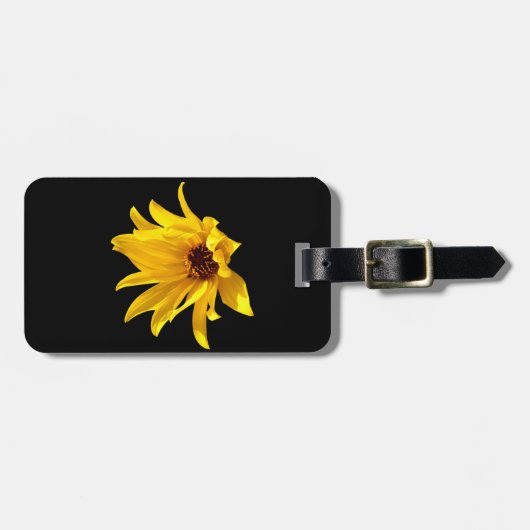 Kop van gele margriet Helenium Bagagelabel (Voorkant horizontaal)