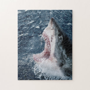 Kop van Grote Witte Haai Legpuzzel