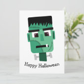 Kop van het monster van Frankenstein Kaart (Staand voorkant)