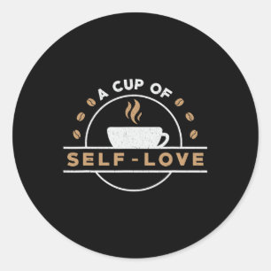 Kop van zelfliefde Angst Bewustzijn Verhogen Menta Ronde Sticker