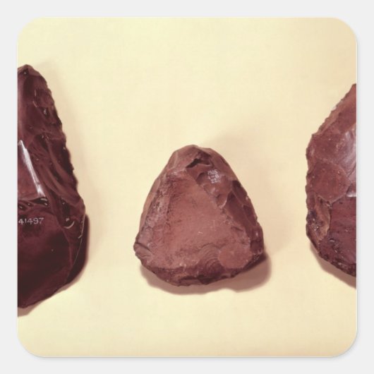 Kop Vierkante Sticker (Voorkant)