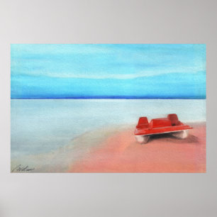 Kop voor roze zand poster