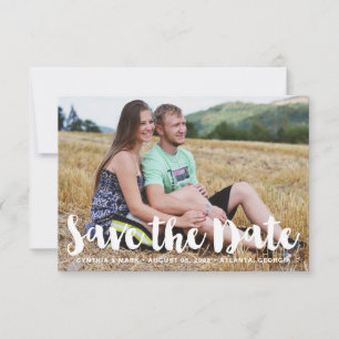 Kop Wit Hand Lettering Foto Save the Date