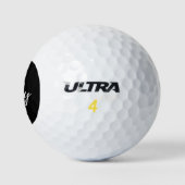 Kop Wit Script Echtgenoot - Modern Geschenk voor B Golfballen (Logo)
