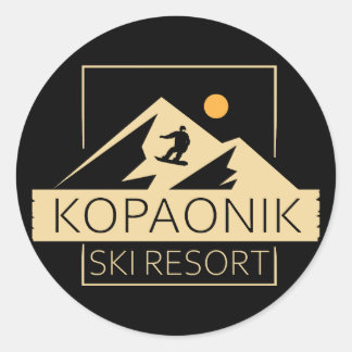 Kopaonik Ski Resort Golden Design Ronde Sticker