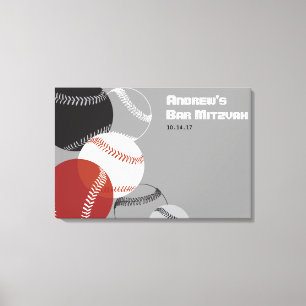 KOPELBASEBALL Sign-In Canvas Board Afdruk