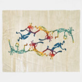 KOPELLI muzikant acrobaat + uw ideeën Fleece Deken (Voorkant (Horizontaal))